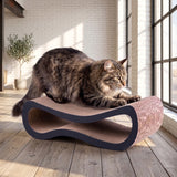 DENISE Kratzbrett für Katzen – Modernes Designer-Kratzmöbel aus Premium-Wellpappe