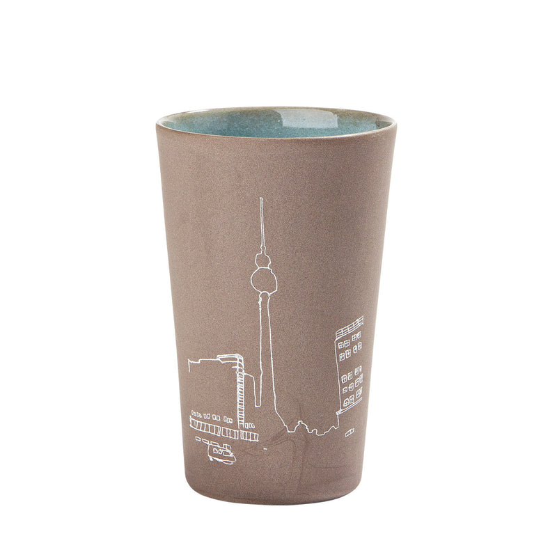 Becher Berlin aus grauem Steinzeug - schlichtes urbanes Design