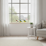 Formvögel stehend im Fensterbank im Überblick – perfekt für Regale und Sideboards