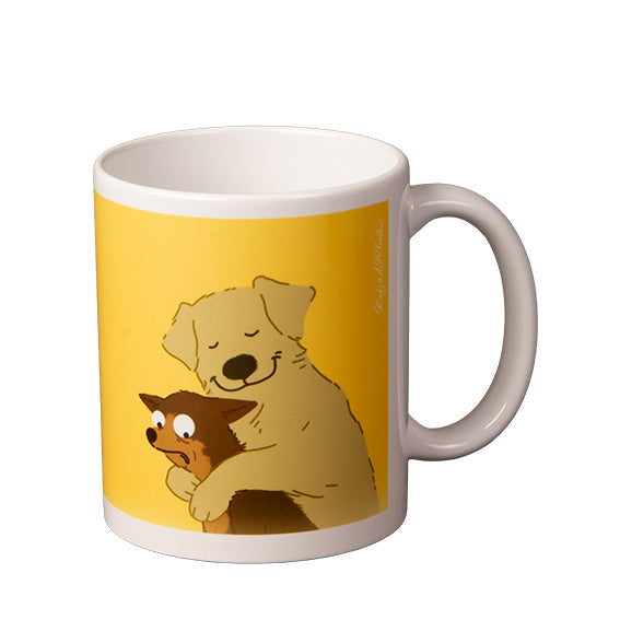 Intro Tasse mit Blumenfisch-Design von Künstlerin Katja Wilhelmi, Frontansicht