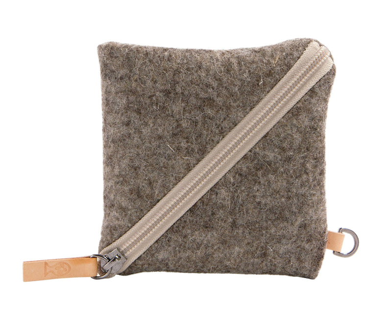 Nahaufnahme des Diagonal-Musters auf dem Mini-Mäppchen