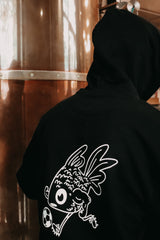 PASSION&FOOTBALL x BLUMENFISCH Hoodie Rückseite mit Fußball-Fisch Design