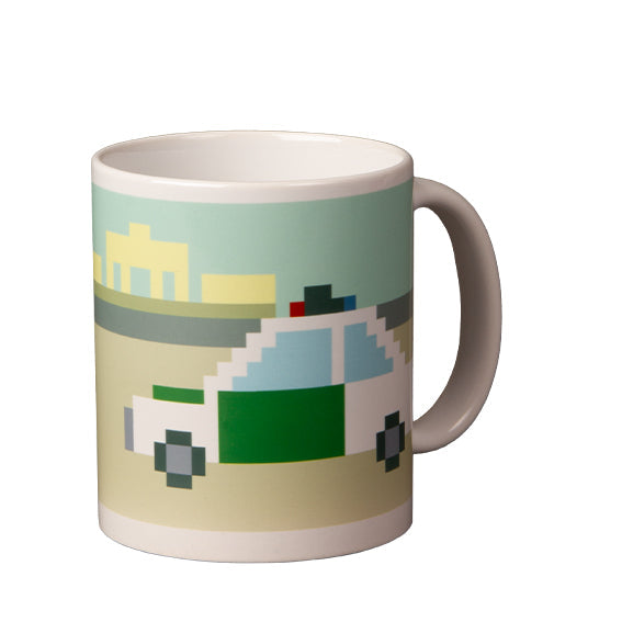 Pixel Tasse Berlin im Home-Office oder Büro - urbaner Arbeitsalltag