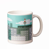 Pixel Tasse Berlin in modernem, urbanem Wohnsetting inszeniert