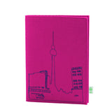 Skizzenbuch Alex mit Berlin-Design auf weichem Wollfilz-Einband.