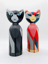Spardose Katze grau (Schwarz-Weiß) – elegante, zeitlose Farbgebung