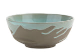 Udon Schale Susana aus Steinzeug mit farbiger Innenglasur, leer.