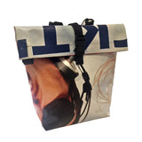 Fahrradtasche Flink aus recycelten Werbebannern - Frontansicht