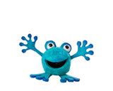 Frosch Deko Figur in Seitenansicht – lebendige Farben und Details