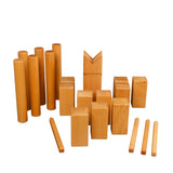 Kubbspiel Wikinger Komplett-Set mit allen Holzfiguren und Tragetasche