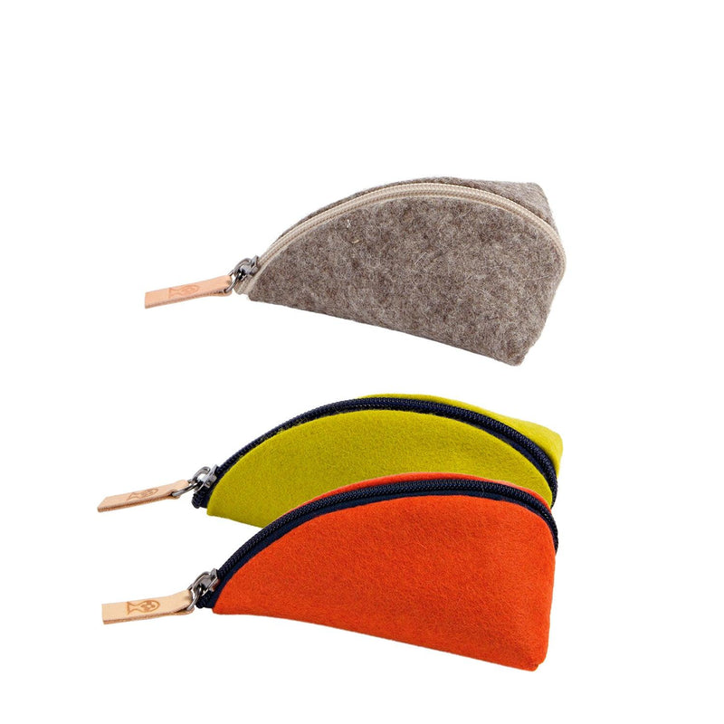 Farbauswahl der kleinen Filz-Mäppchen Beetle in verschiedenen Tönen