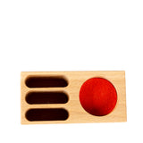 Detail der farbigen Filz-Ablage für Kleinteile im Stiftehalter